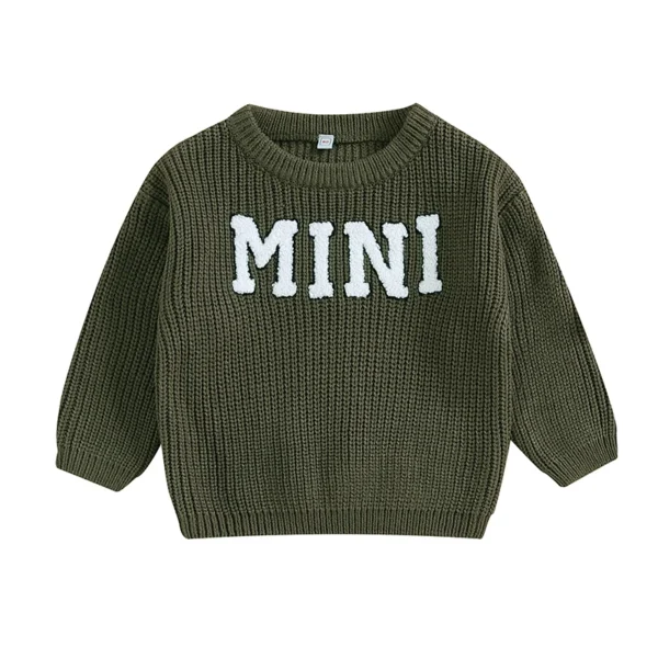 Knitted Letter Embroidery Sweater for Newborns