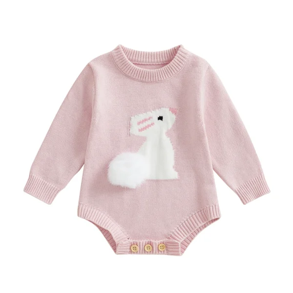 Sbbe299cc46e44355b237e72a08e93634Q.webp Easter Rabbit Chick Sweater Romper
