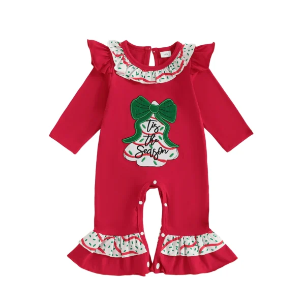 Embroidered Tree Long Sleeve Jumpsuit