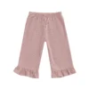 Corduroy Frill Hemmed Ankle Length Pants