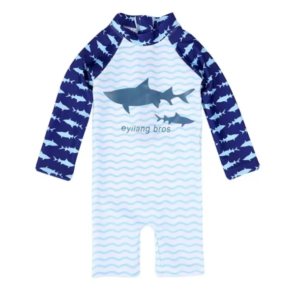 Cartoon Long Sleeve Sunscreen Swimsuit for Kids