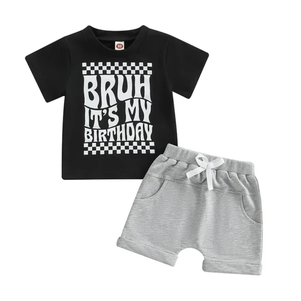 Summer Outfit Short Sleeve T-Shirt and Shorts Set