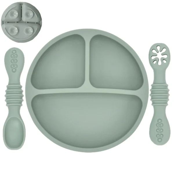 Silicone Baby Plate and Spoon Set