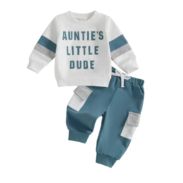 Long Sleeve Letter Print Sweatshirt and Sweatpants Set