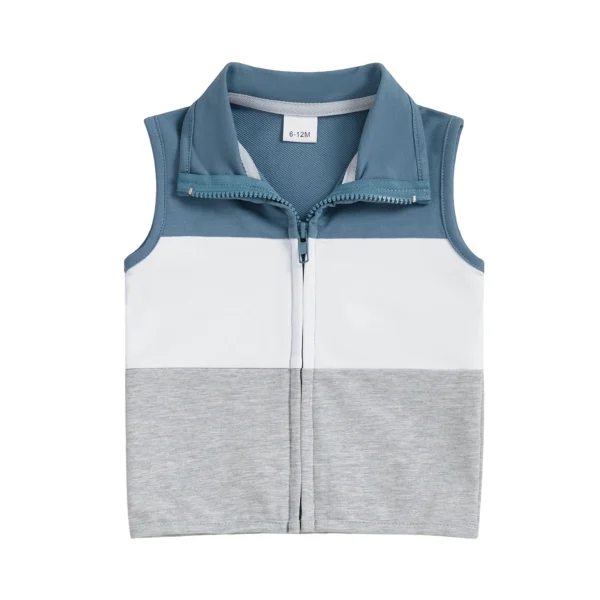 Scd36cf9e22304b93a1d514fd9e1642ea3.webp Contrast Color Sleeveless Fall Vest with Stand Collar