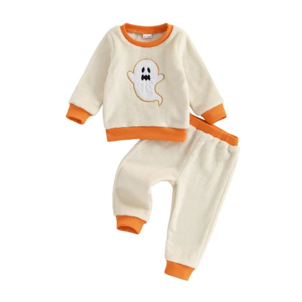 Baby Halloween Ghost Sweatshirt and Pants Set