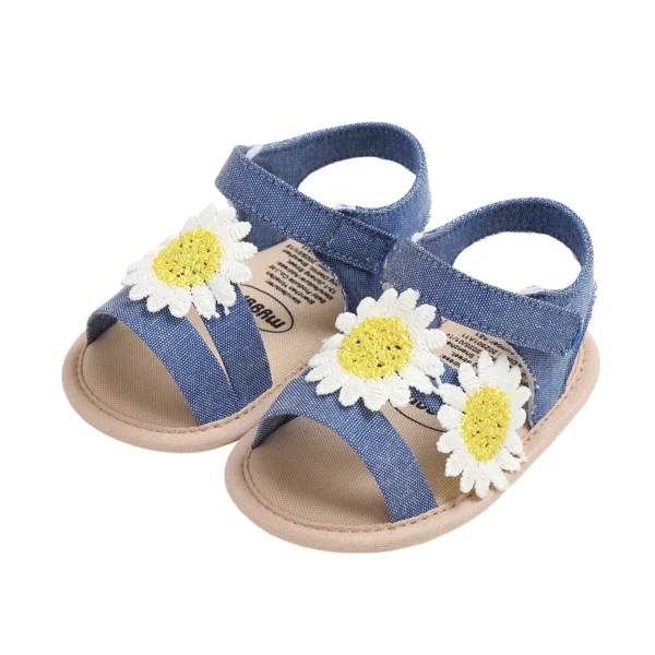 Flower Decorated Summer Sandals for Infants