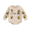 Bee Embroidered Long Sleeve Bubble Romper