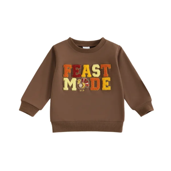 Thanksgiving Turkey Embroidered Sweatshirt