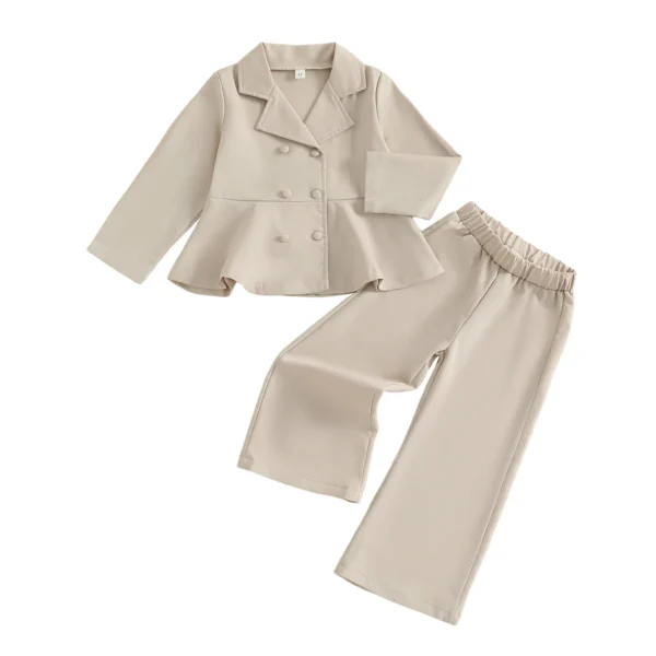 Long Sleeve Double Breasted Jacket and Pants Set