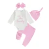 Baby Outfit with Embroidered Jumpsuit and Bow Headband
