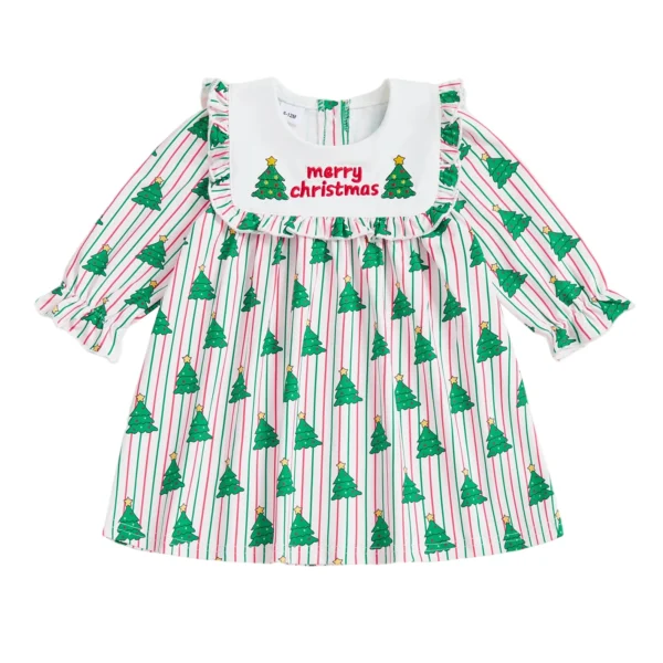 Sfcd5b9e0629440db8b5241cfbf347aaco.webp Christmas Tree Striped A-line Dress