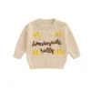Knit Sweater with Embroidered Letters for Toddlers